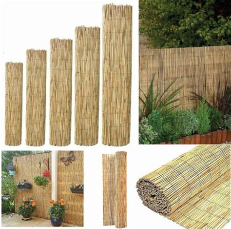 Natural Peeled Reed Fence Bamboo Screening Garden Fencing Roll Screen