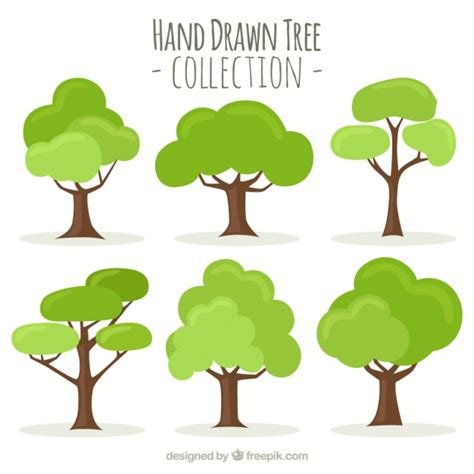 Hand Drawn Tree Collection Vector Free Download