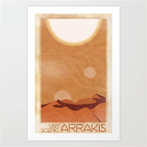 Visit Scenic Arrakis Distressed Vintage Travel Poster Art Print By