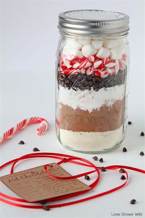 Homemade Hot Chocolate Mix A Great T In A Jar Idea For The Holidays Christmas Mason Jars