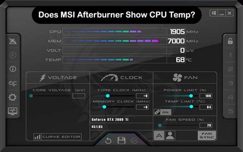 Does Msi Afterburner Show Cpu Temperature Detailed Guide In 2023