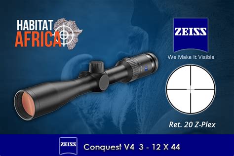 Zeiss Conquest V4 3 12x44 Riflescope Habitat Africa Optics