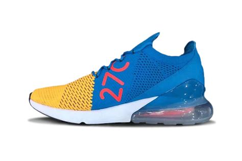 Nike Air Max 270 Flyknit Blue And Yellow Hypebeast