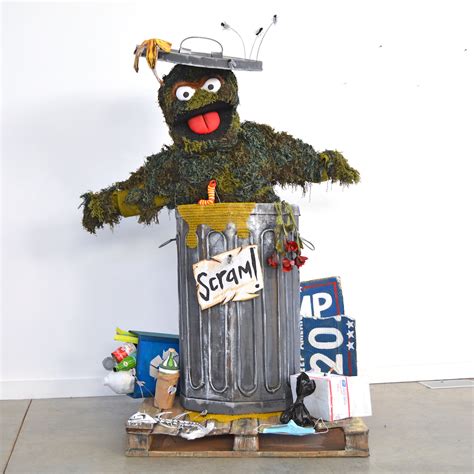 Oscar The Grouch Halloween Costume Made Completely From Trash