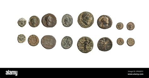 Herod Agrippa Ii Bronze Coins 1st Century Ce Stock Photo Alamy