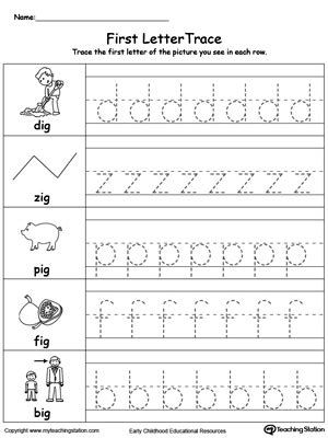 Some of the worksheets displayed are look at each write the first letter of the, beginning letter sounds, phonics, letter and letter sound identification implications for, og orn ig arn, alphabet bingo how to play i j k l, kindergarten beginning letter sounds 4, name date beginning sounds what is the. IG Word Family Workbook for Preschool | MyTeachingStation.com