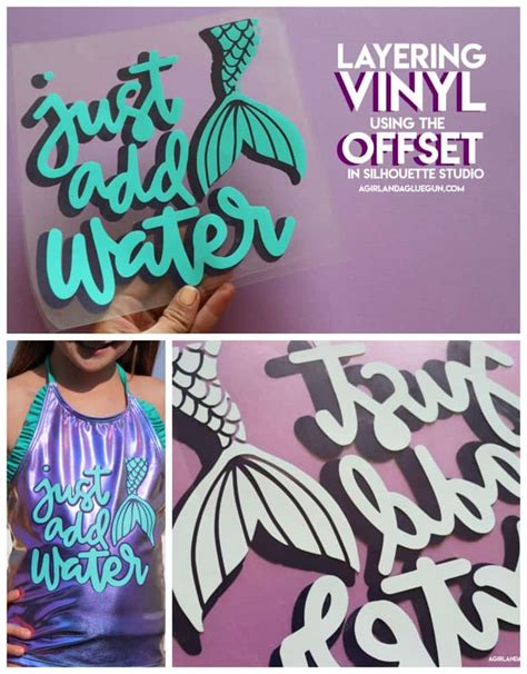 Layering Vinyl Using The Offset In Silhouette A Girl And A Glue Gun