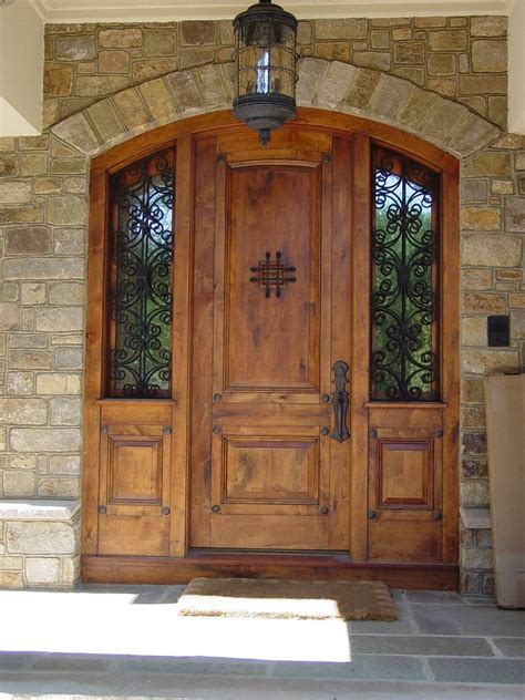 Great Example Of Rustic Double Front Door Designs Interior Design Inspirations