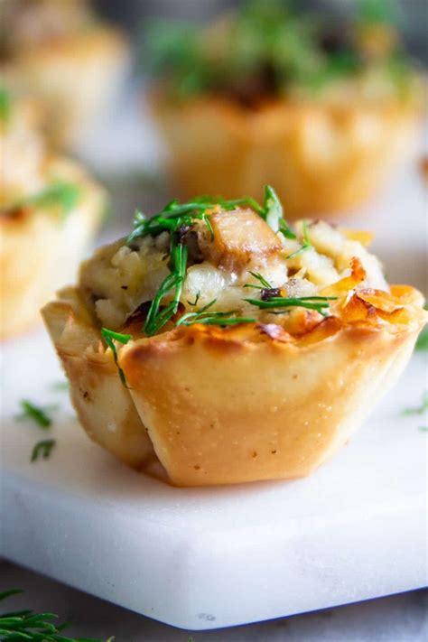 Chicken And Mushroom Phyllo Appetizers Video Simply Home Cooked