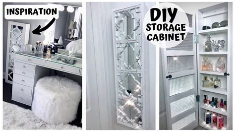 Diy Mirrored Storage Cabinet New Organization And Storage Ideas Youtube