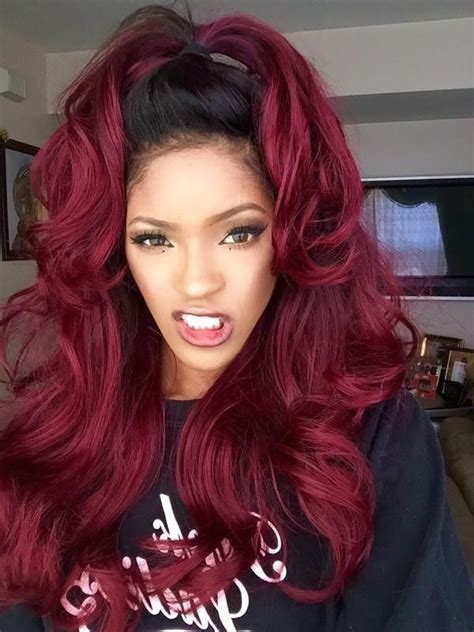 What can you do, after you've tried out different types of curls, chignons, and braids? Pin by Shannon on Hair. | Hair styles, Maroon hair, Hair ...