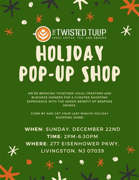 Dec 22 Twisted Tulip Holiday Pop Up Shop Livingston Nj Patch