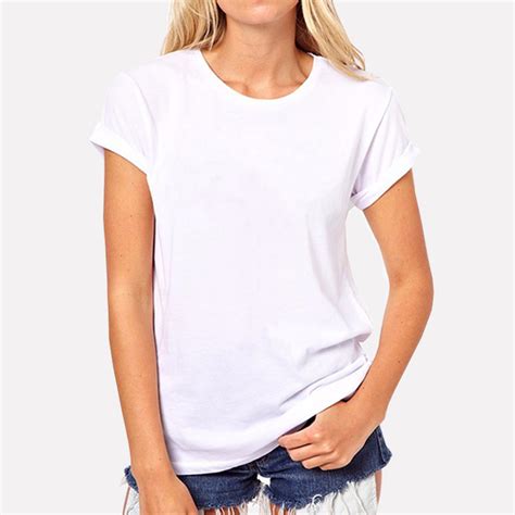 Summer Super Soft White T Shirts Women Short Sleeve Cotton T Shirt