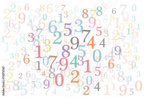 An Abstract Background With Random Colorful Numbers Stock Image And