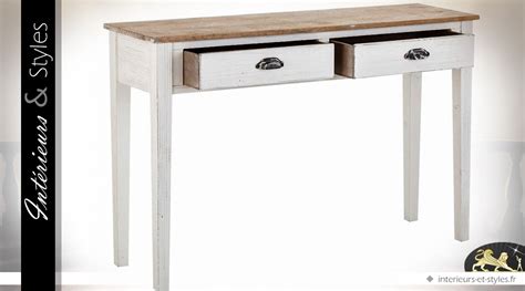 Maison & meubles 10 résultats pour 'console blanche'. Console blanche et bois naturel vieilli à deux tiroirs ...