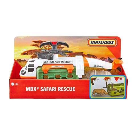 Matchbox Rescue Adventure Set With Vehicle And Animal Figure Choose