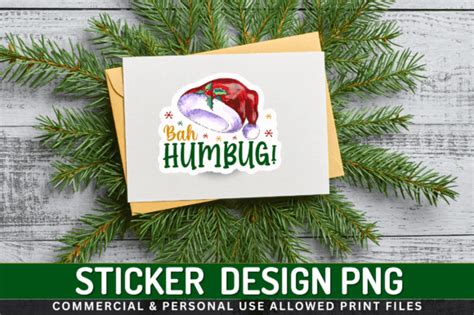 Bah Humbug Sticker Design Graphic By Regulrcrative · Creative Fabrica