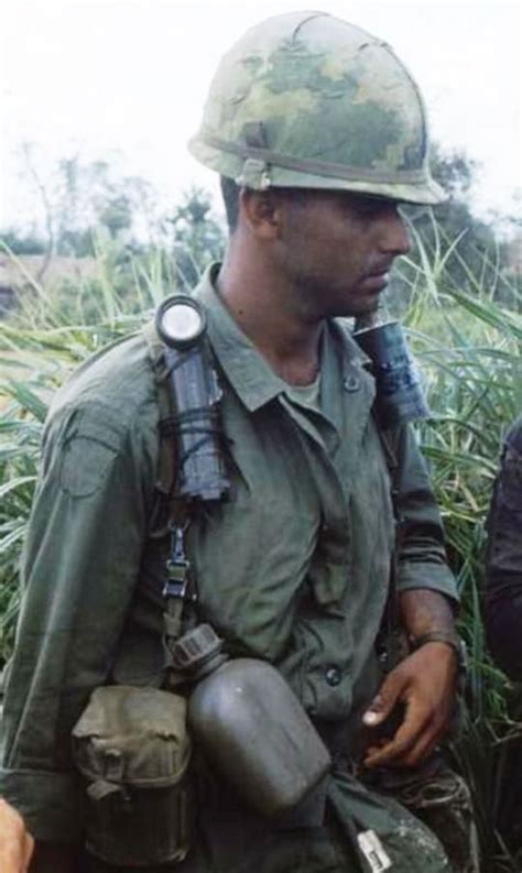 A Soldier Of The 101st Airborne Division Wears His Jungle Fatigue
