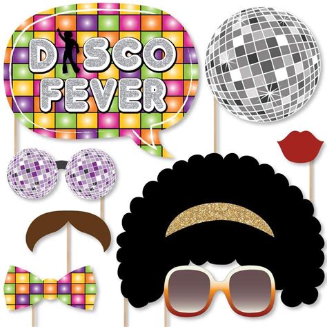 Buy 70s Disco Photo Booth Props Kit 20 Count Online At Low Prices