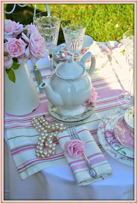 Lovely And Cheery Pink Tones Create A Romantic Tea Party Table In The Garden Source