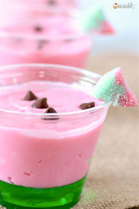 Easy Watermelon Pudding Cups Only 4 Ingredients In The Kids Kitchen