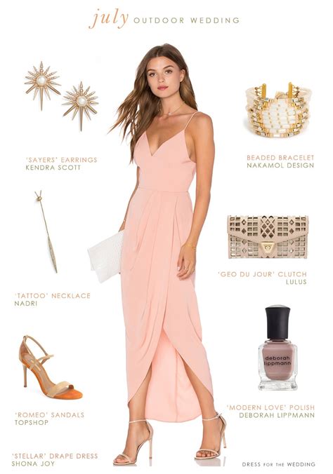 Check out our wedding guest earrings selection for the very best in unique or custom, handmade pieces there are 969 wedding guest earrings for sale on etsy, and they cost $27.32 on average. What to Wear to an Outdoor July Wedding | Wedding Guest ...