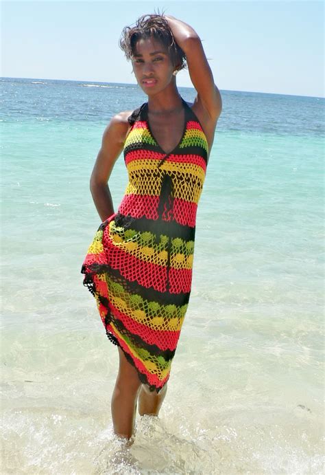 Crochet Dress Handmade Jamaican Colors 02 Uk Seller Crochet Dress Crochet Summer Dresses