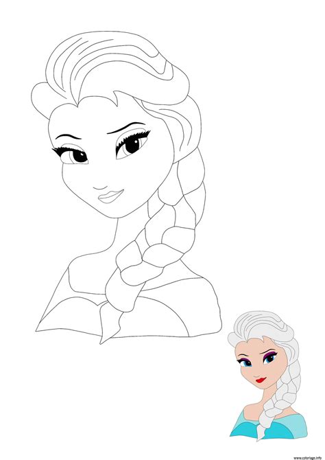 Coloriage Princesse Elsa  JeColorie.com