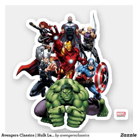 Avengers Classics Hulk Leading Avengers Sticker In 2021