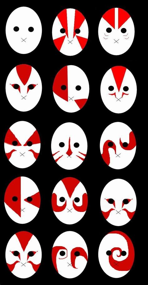 Stylish Anbu Masks For A Naruto Cosplay