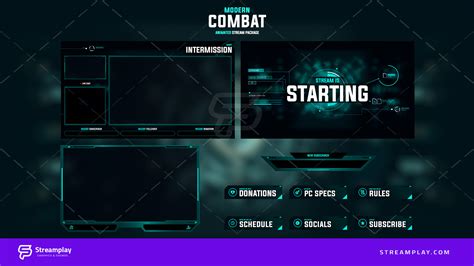 Modern Combat Animated Stream Package Streamplay Graphics