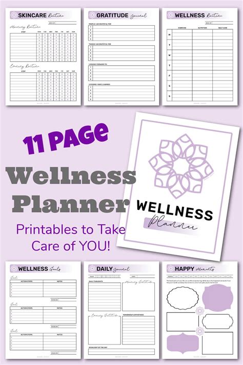 Self Care Wellness Printable Journal 11 Pages 2022