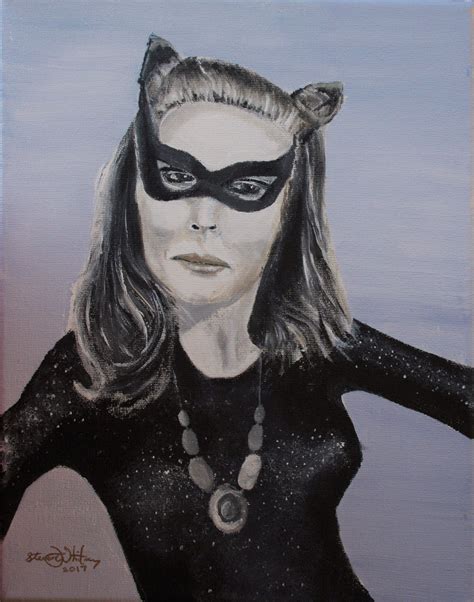 Catwomanacrylic2017 Artwork Catwoman Painting