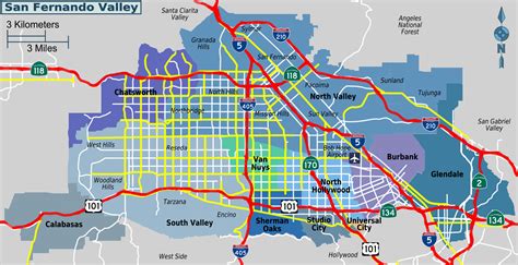 Map San Fernando Valley Valley