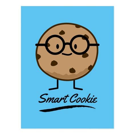 Smart Cookie Chocolate Chip Cookies Glasses Postcard Zazzle