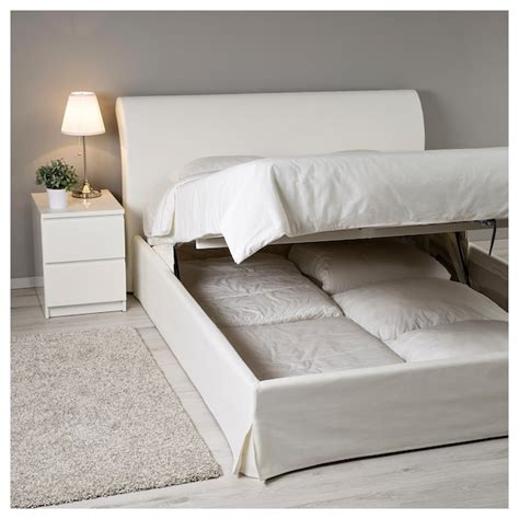 Il letto matrimoniale ha 10 piedi in metallo. VANDVE Struttura letto con contenitore - Blekinge bianco - IKEA