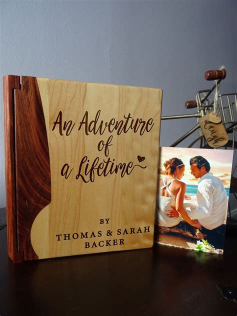 Personalized Wood Cover Photo Album With Beautiful Engraving Etsy In
