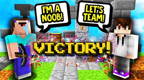 Helping Noobs Get Their Very First Win Minecraft Skywars