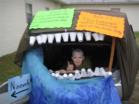 Bible Story Trunk Or Treat Story Of Jonah In The Whales Belly Jonah 21 Treabelly Bible