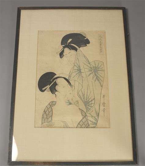 Kitagawa Utamaro Two Women After Bath From The Series Elegant Pines