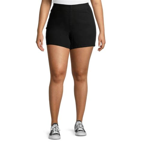 A3 Denim A3 Womens Plus Size 5 Inch Elastic Waistband Pull On Shorts