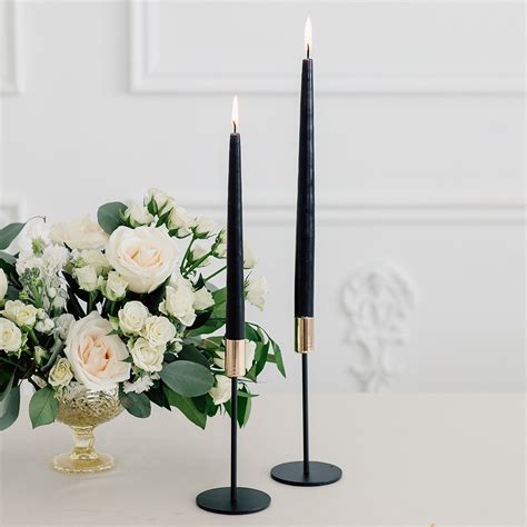 Glass 13 3 lotus mirrored candle holder, rainbow. Modern Tiered Taper Candle Holders - Black & Gold - Set of ...