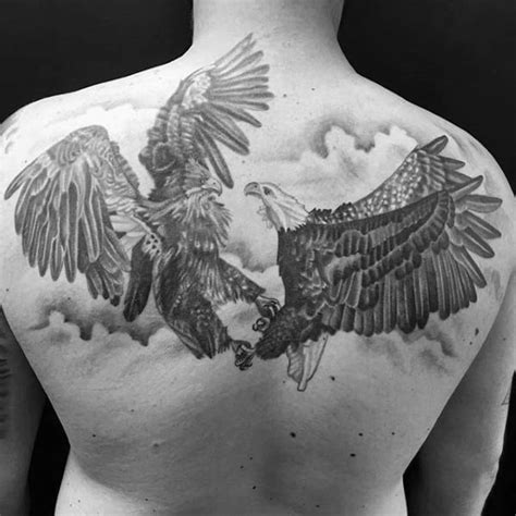 Very attractive tattoo design for express feelings. 50 Eagle Back Tattoo Designs For Men - Flying Bird Ink Ideas