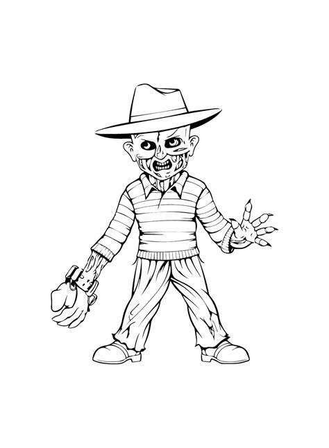 Little Freddy Krueger Coloring Page Download Print Or Color Online