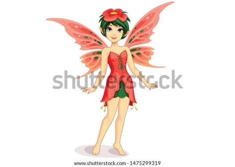 Beautiful Flower Fairy Vector Illustration 1 Stock Vector Royalty Free