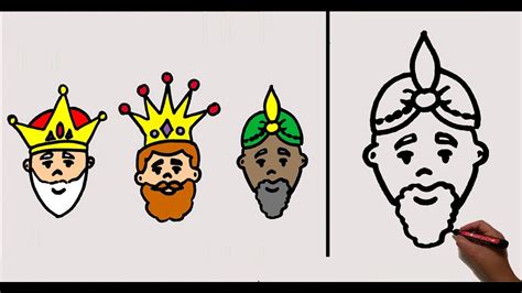 Como Dibujar A Los Reyes Magos Rey Baltasar How To Draw The