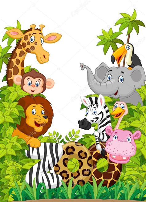 Cartoon Collection Happy Animal Of Zoo Stock Vector Image By ©tigatelu