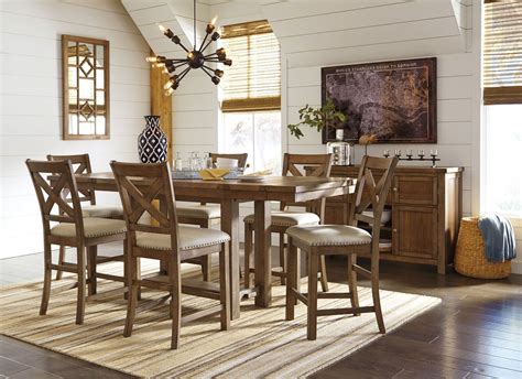 Maybe you would like to learn more about one of these? Moriville Gray Extendable Counter Height Dining Room Set ...