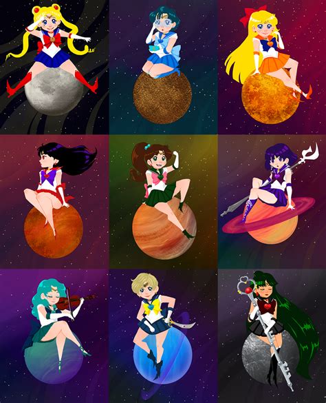 Sailor Senshi Planet Babes Full Set By Scrapcity On Deviantart
