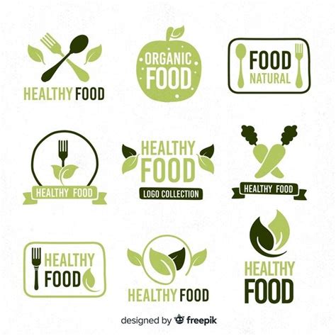 Free Vector Hand Drawn Healthy Food Logo Collection Artofit